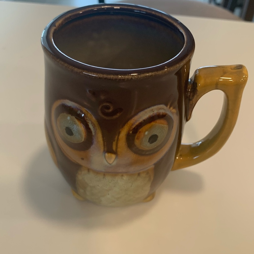 Gibson Home Owl Multi-Colored Coffee Mug Glaze Ceramic Vintage Owl Mug